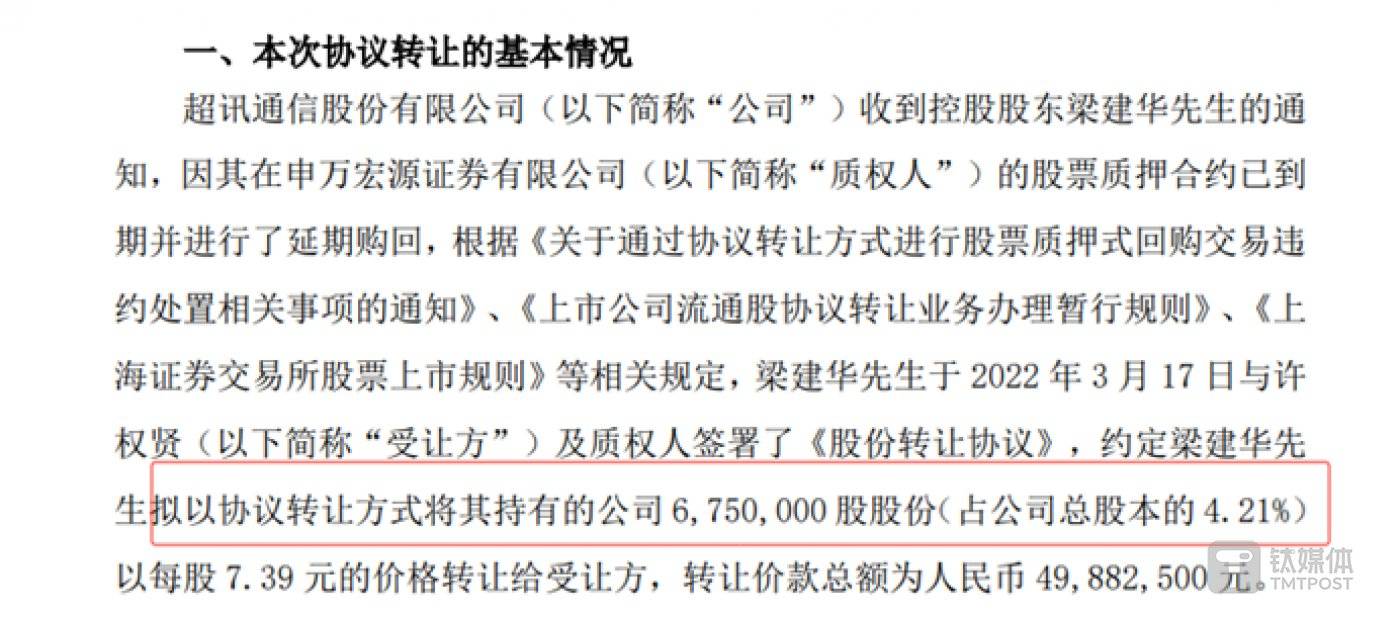 图源：超讯通信2022年3月18日公告