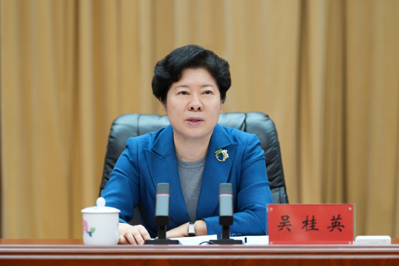 省委常委、市委书记吴桂英讲话。均为长沙晚报全媒体记者 郭雨滴 摄