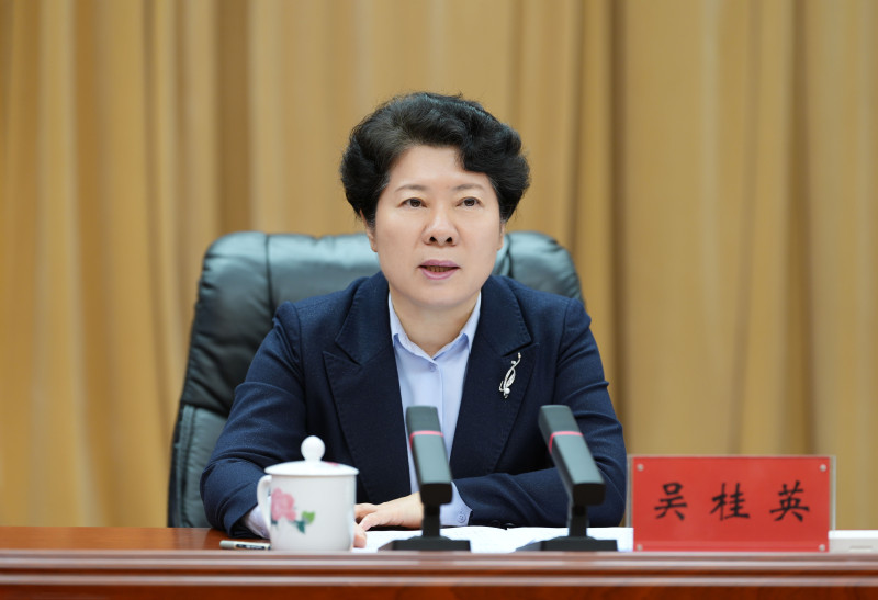省委常委、市委书记吴桂英讲话。均为长沙晚报全媒体记者 郭雨滴 摄