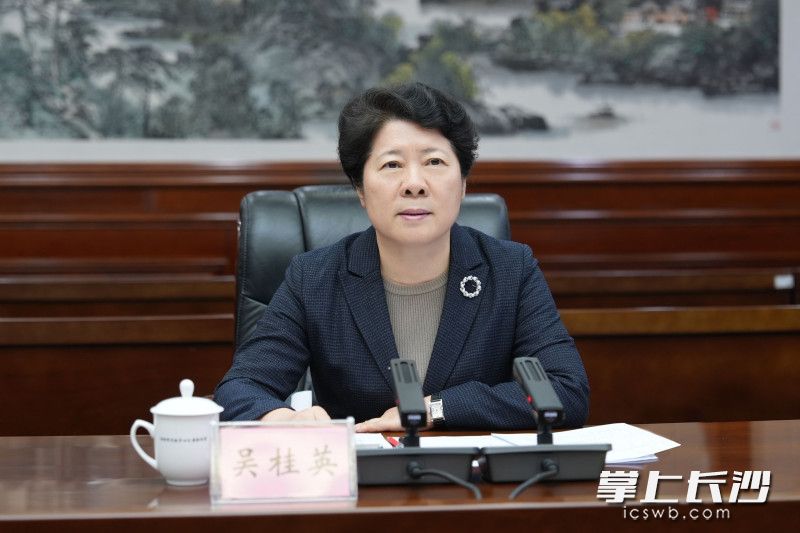 吴桂英讲话。 均为长沙晚报全媒体记者郭雨滴摄