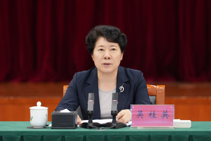 省委常委、市委书记吴桂英讲话。 均为长沙晚报全媒体记者郭雨滴摄