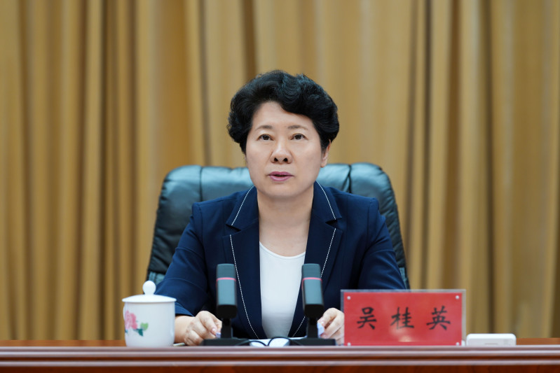 省委常委、市委书记吴桂英讲话。均为长沙晚报全媒体记者 郭雨滴 摄