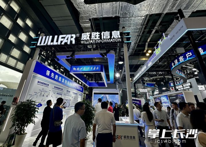 威胜信息展台。 长沙晚报全媒体记者 唐朝昭 摄