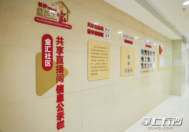 天心区文源街道金汇社区网络主播“红色之家”。