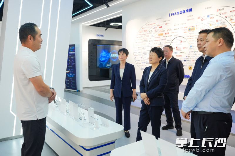 开福信创产业发展基地调研现场。  均为长沙晚报全媒体记者 郭雨滴 摄