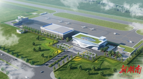 湘江智航新城低空经济产业园效果图。 湘江智航新城低空经济产业园效果图。